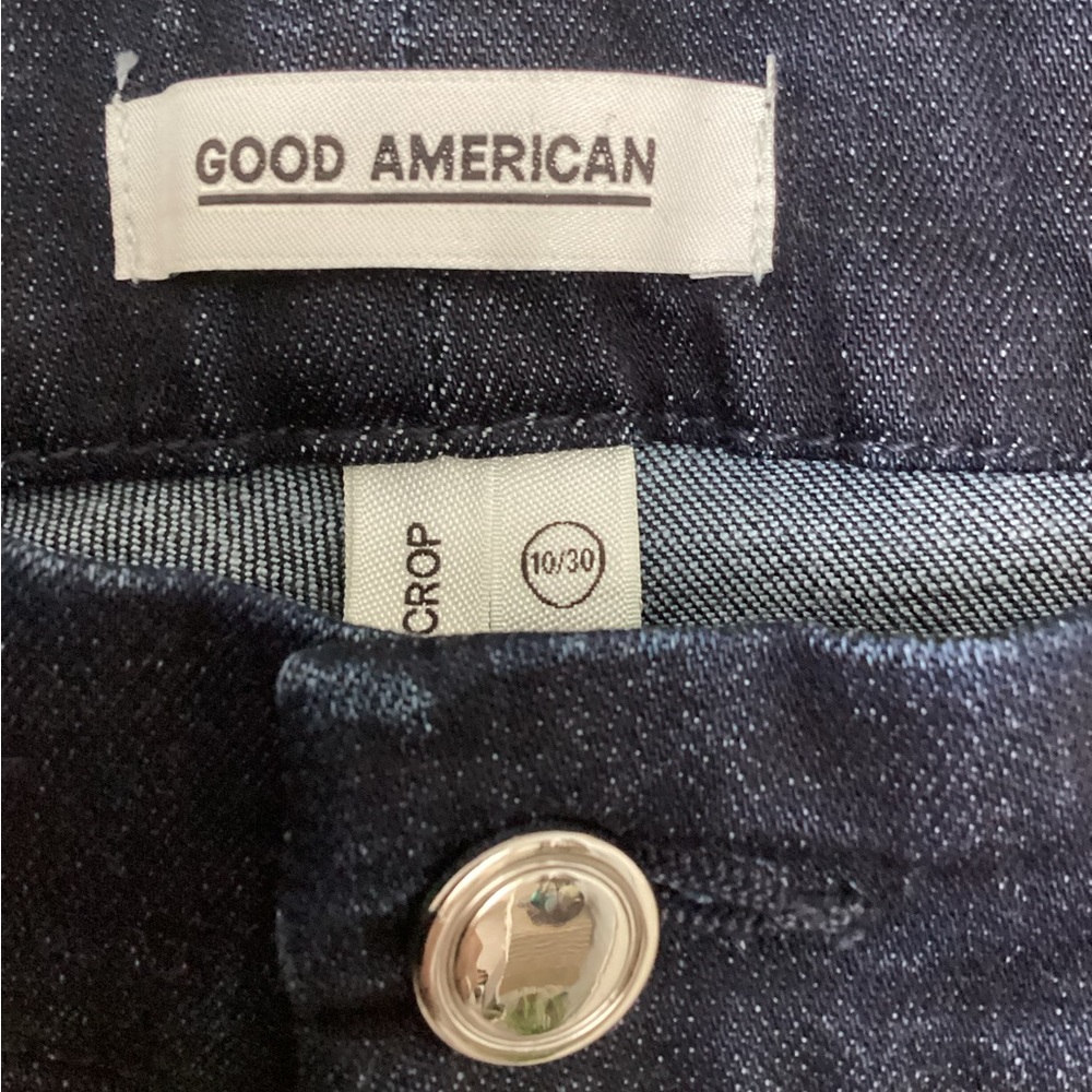 ♦️ GOOD AMERICAN Good Waist crop Sz 10 jeans ankle crop EUC - Picture 6 of 6